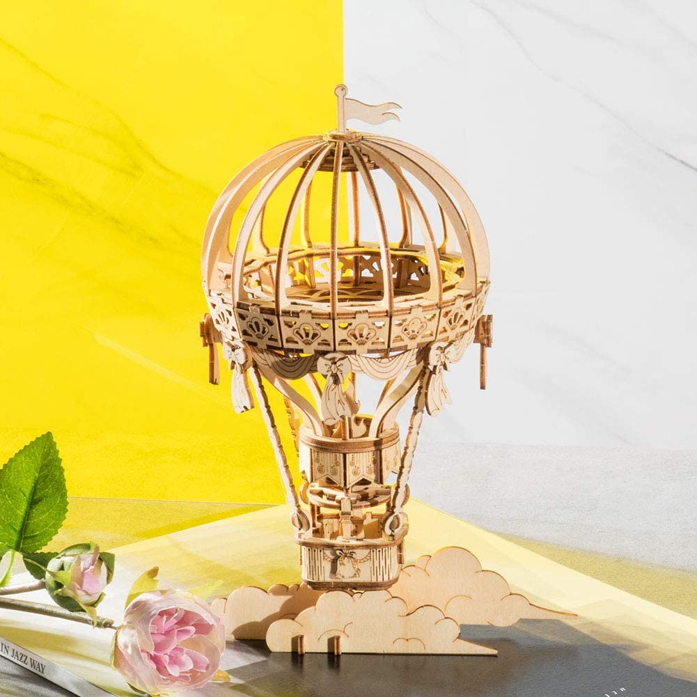 Hot Air Ballon - Rompecabezas 3D - Maqueta de Madera Rolife