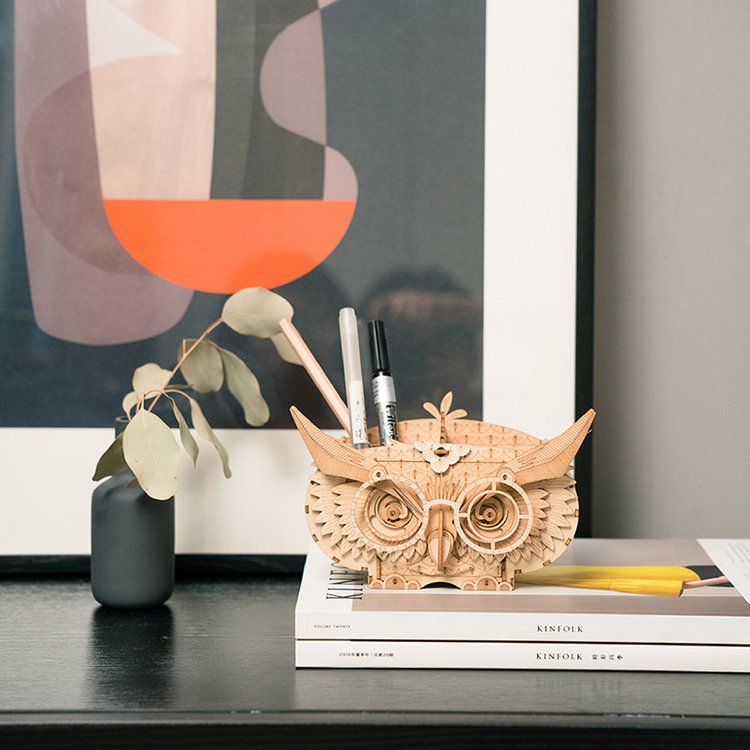 Owl Storage Box - Rompecabezas 3D - Maqueta de Madera Rolife