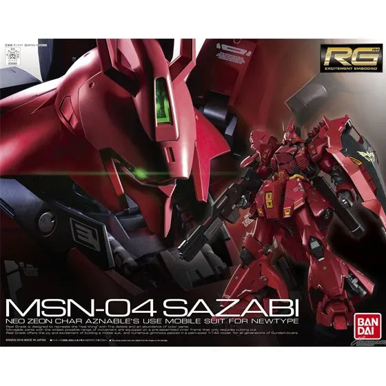 RG 1/144 Sazabi - Model Kit Articulado - Bandai