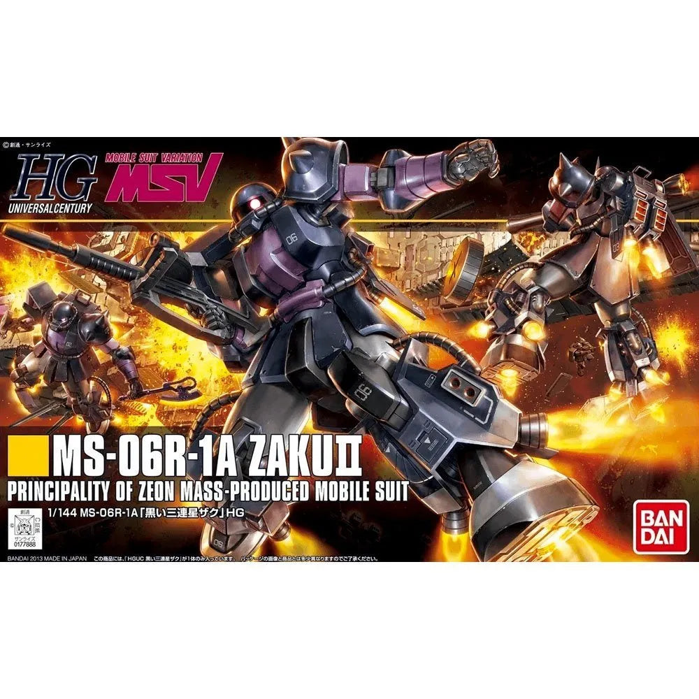 1/144 HGUC Ms-06R-1A Zaku Ii Black Tristars - Model Kit Articulado - Bandai