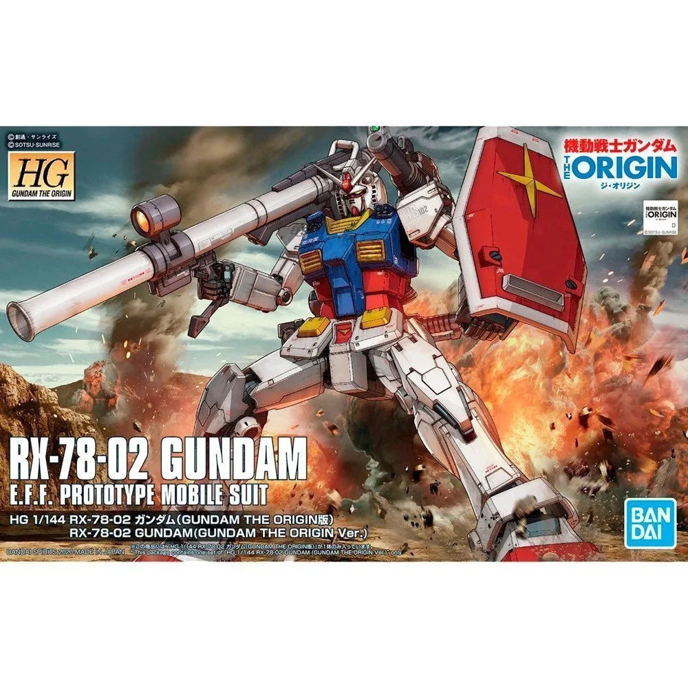 HG 1/144 RX-78-02 GUNDAM (GUNDAM THE ORIGIN Ver.) - Model Kit Articulado - Bandai