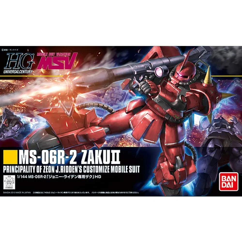 1/144 HGUC MS-06R-2 Zaku II Johnny Ridden Custom - Model Kit Articulado - Bandai