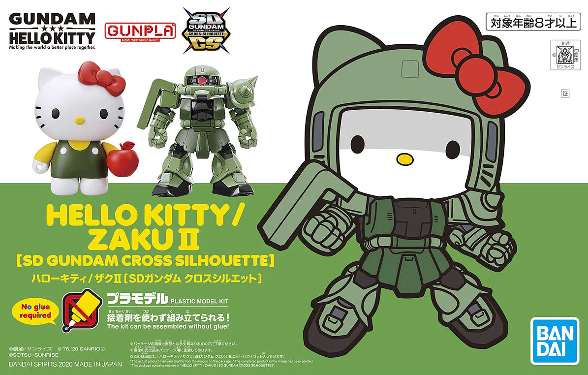 HELLO KITTY/ZAKU II [SD GUNDAM CROSS SILHOUETTE] - Model Kit Articulado - Bandai