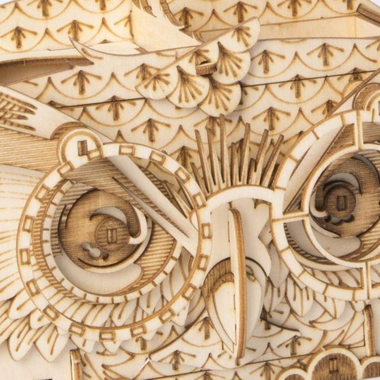 Owl Storage Box - Rompecabezas 3D - Maqueta de Madera Rolife