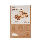 Vintage French Car - Guitarra - Rompecabezas 3D - Maqueta de Madera Rolife