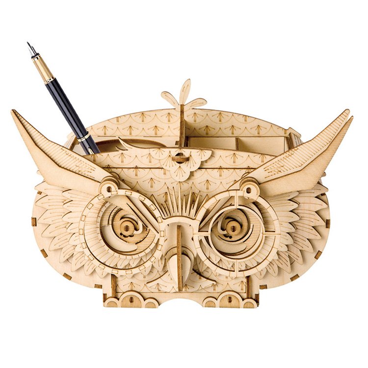 Owl Storage Box - Rompecabezas 3D - Maqueta de Madera Rolife