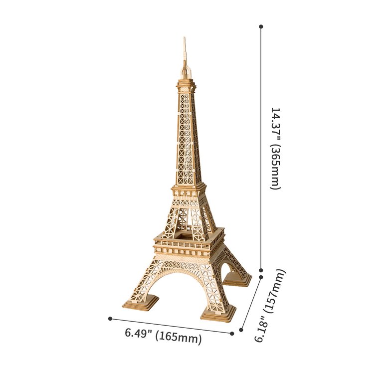 Eiffel Tower - Rompecabezas 3D - Maqueta de Madera Rolife