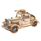Vintage French Car - Guitarra - Rompecabezas 3D - Maqueta de Madera Rolife