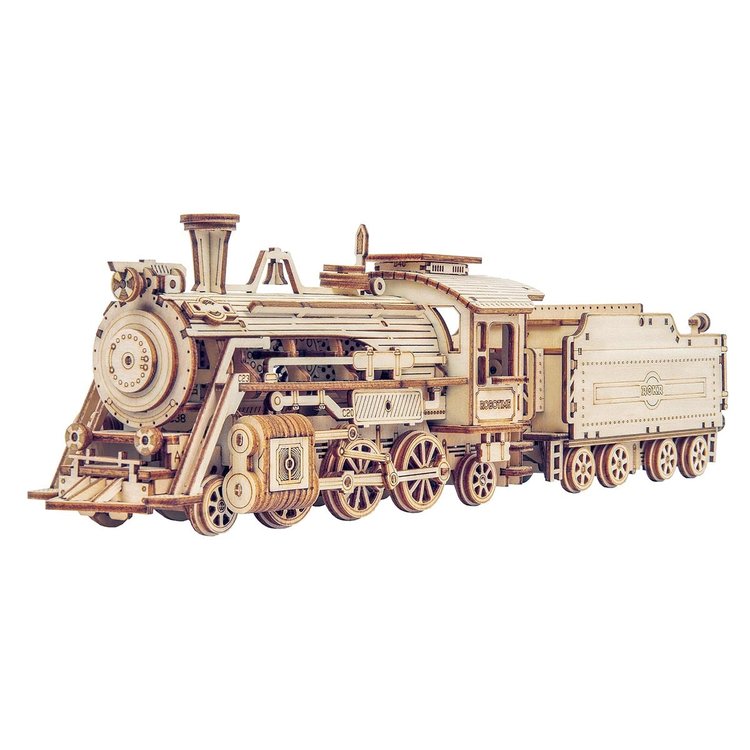 Prime Steam Express Train - Rompecabezas 3D - Maqueta de Madera Rolife