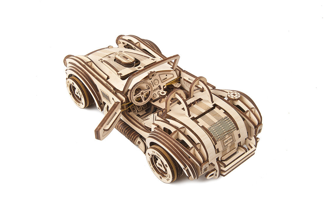 Coche deportivo Cobra Drift - Maqueta Mecánica de Madera - Ugears