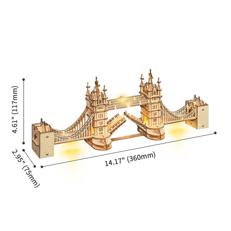 Tower Bridge - Rompecabezas 3D - Maqueta de Madera Rolife