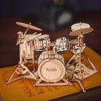 Drum Kit - Mini Batería - Maqueta de Madera Rolife