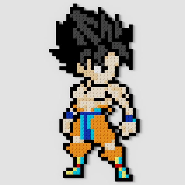 Goku Puzzle 2D - 40,5 x 21,5cm - Dragon Ball Z - Pix Brix