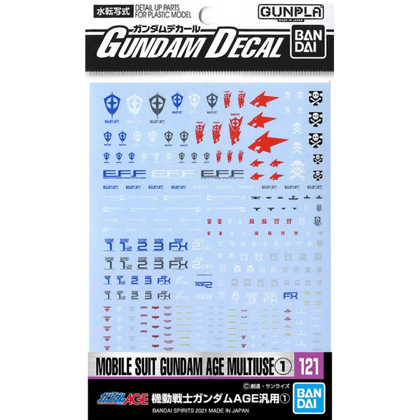 GUNDAM DECAL 121 Gundam Age multiuse 1 - Model Kit Articulado - Bandai