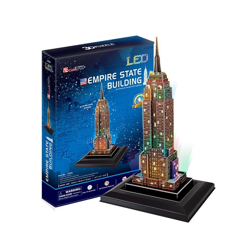 LED Empire State - Architecture Model - Rompecabezas 3D