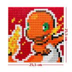 Charmander Puzzle 2D - 25.5 x 25.5cm - Pix Brix