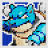 Blastoise Puzzle 2D - 25.5 x 25.5cm - Pix Brix