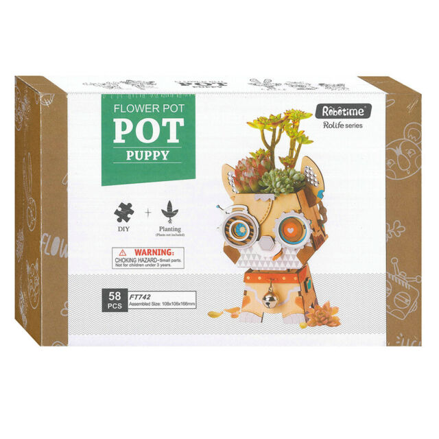Pot Puppy - Macetero de Perro - Maqueta de Madera