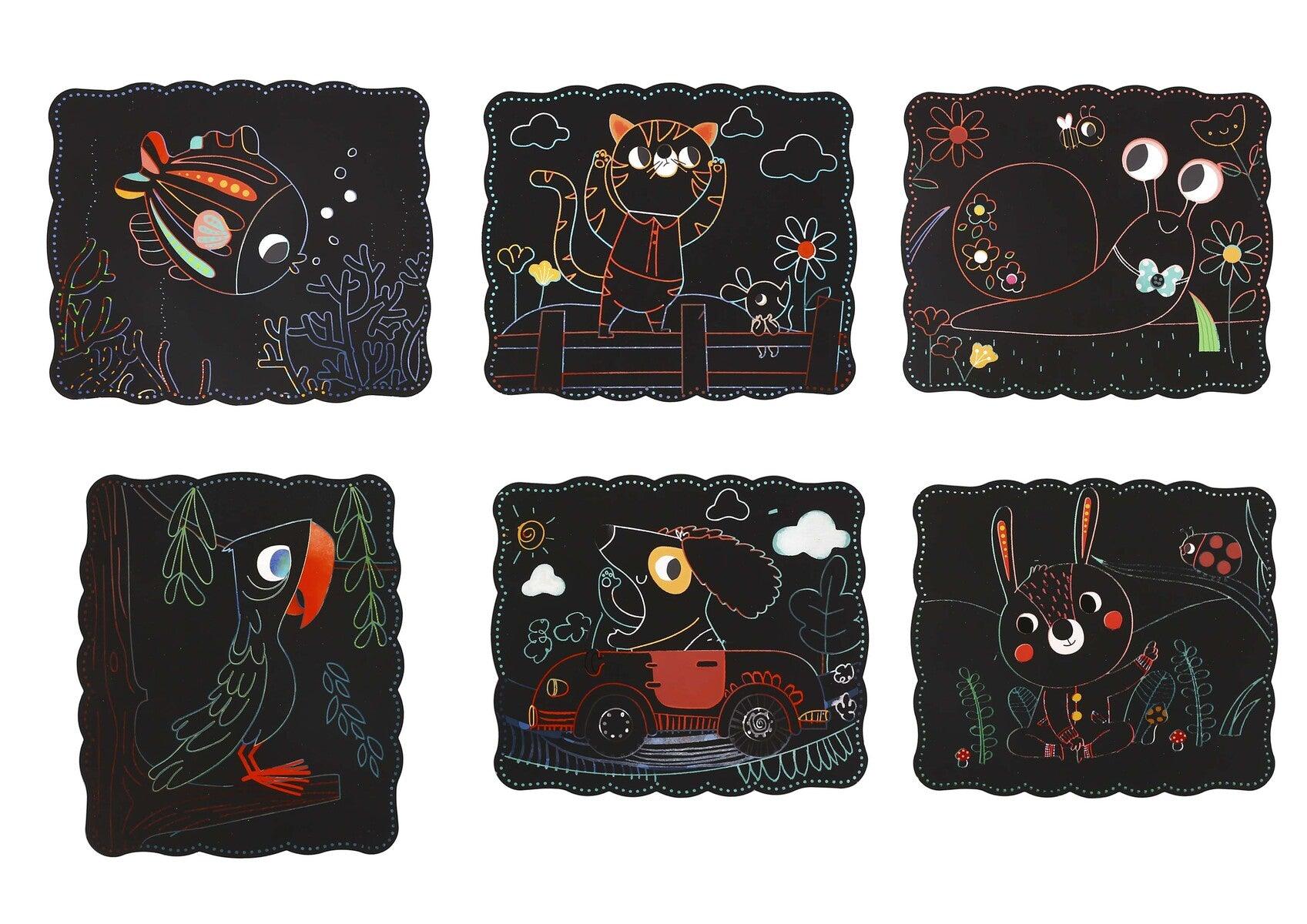 Set Mascotas 7 Piezas - Scratch Art