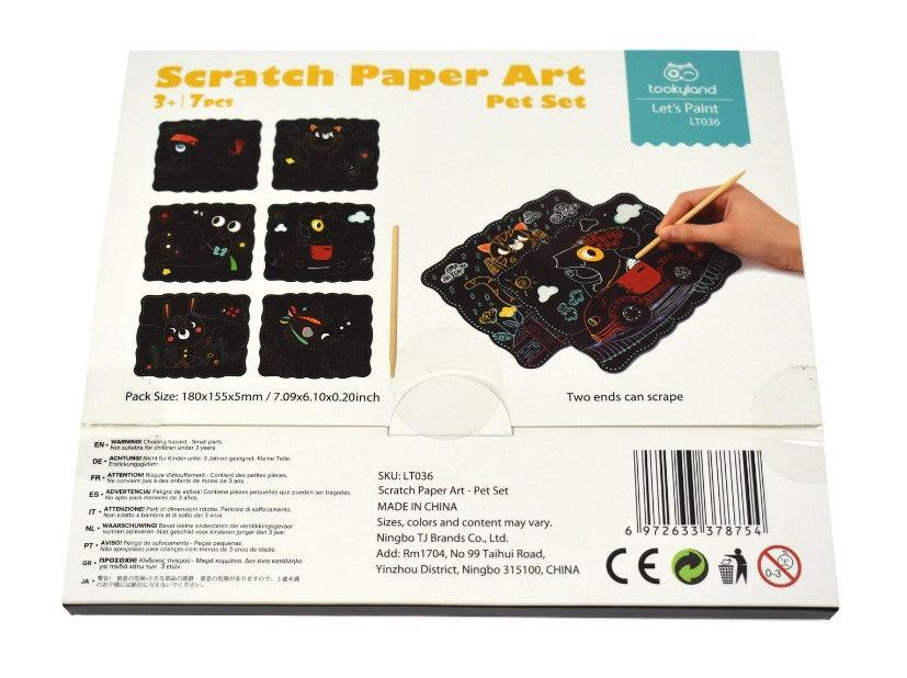 Set Mascotas 7 Piezas - Scratch Art