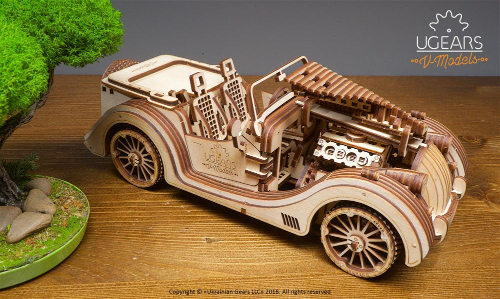 Roadster VM-01 - Maqueta Mecánica de Madera - Ugears