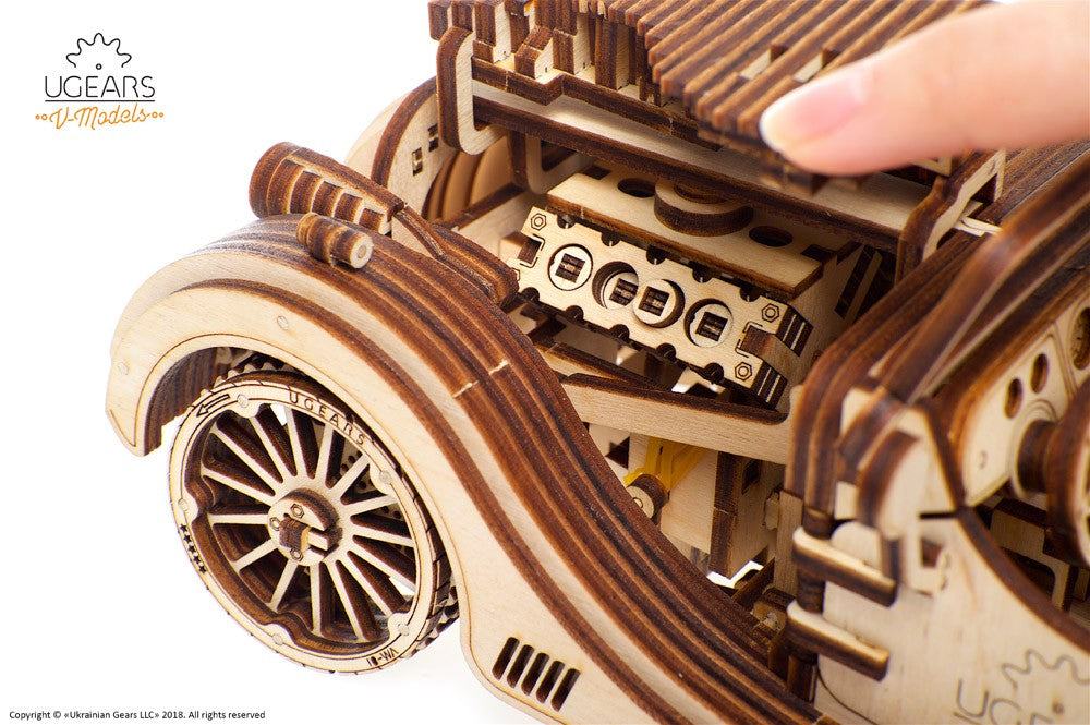 Roadster VM-01 - Maqueta Mecánica de Madera - Ugears